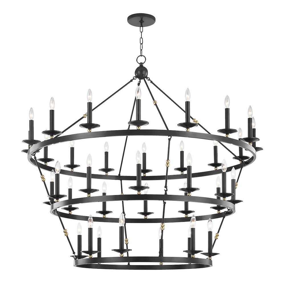 Allendale Chandelier, Aged Brass, Old Bronze. Picture 1