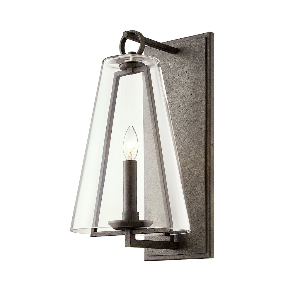 Adamson Exterior Wall Sconce, French Iron. Picture 1
