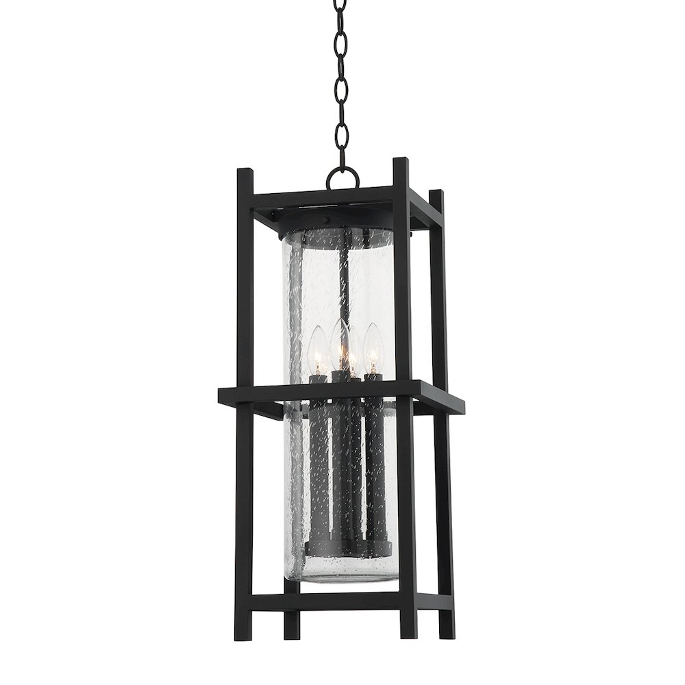 Carlo Exterior Lantern, Texture Black. Picture 1