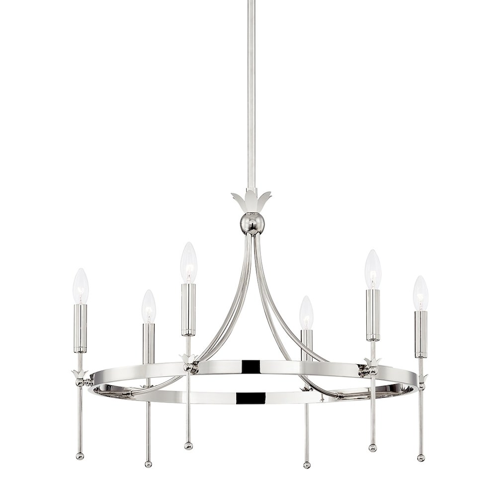 Barrington Pendant In Polished Nickel Color. Picture 2