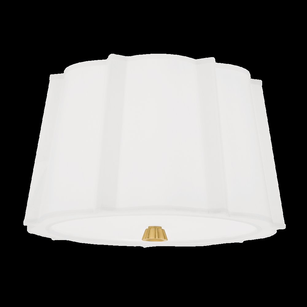 Humphrey Flush Mount, Aged Brass. Picture 1