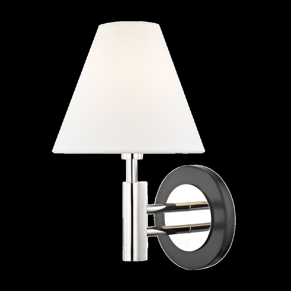 Robbie Wall Sconce, Polished Nickel. Picture 1