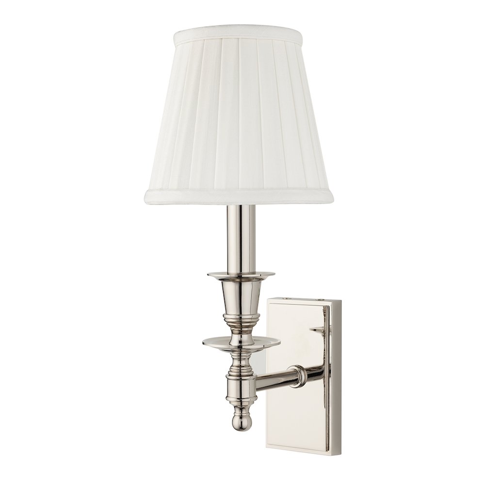 Ludlow Wall Sconce, Polished Nickel. Picture 1