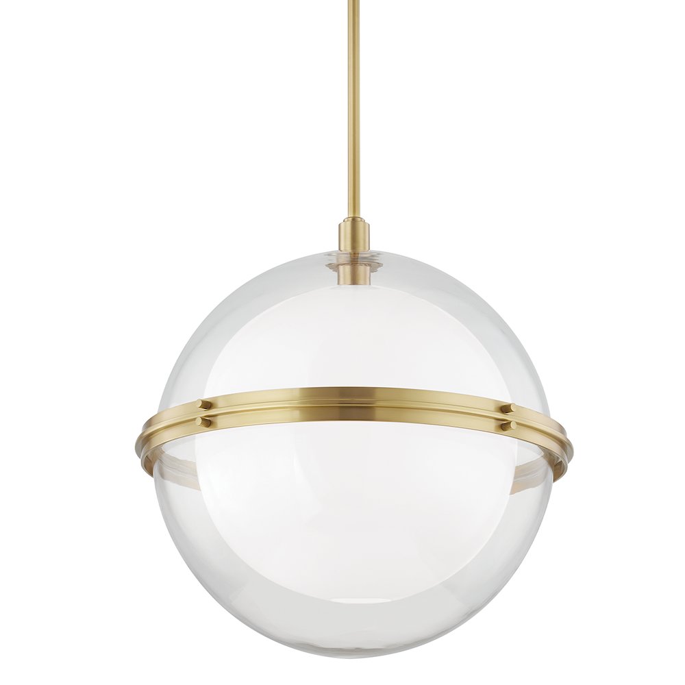 Northport Pendant, Aged Brass. Picture 1
