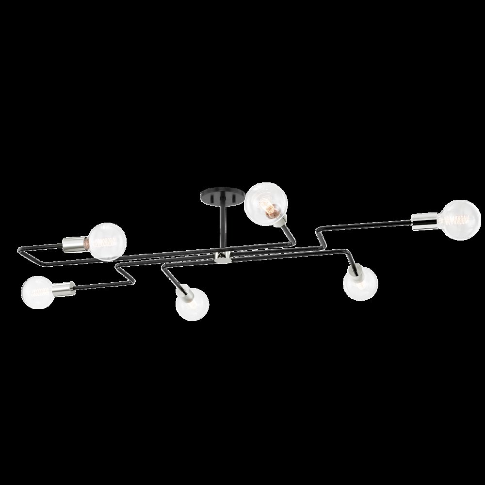 Jena Semi Flush, Polished Nickel. Picture 1