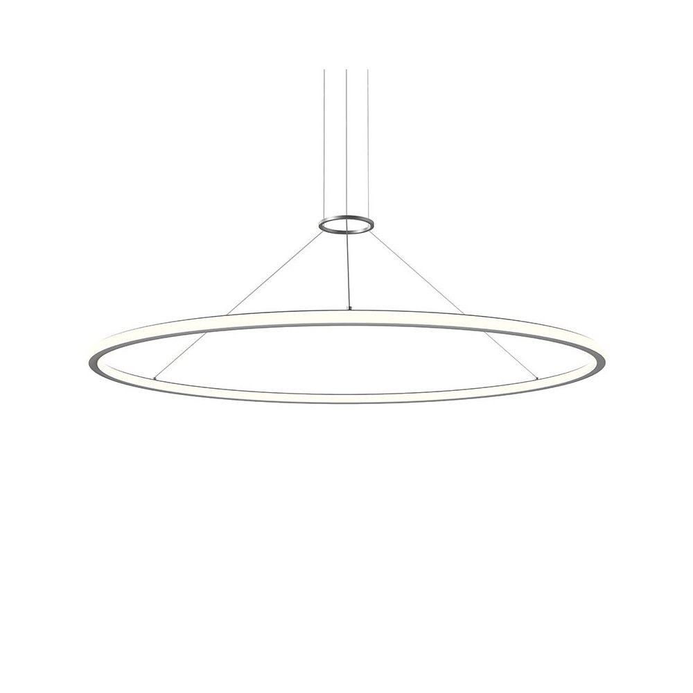 Luna Pendant, Bright Satin Aluminum. Picture 1