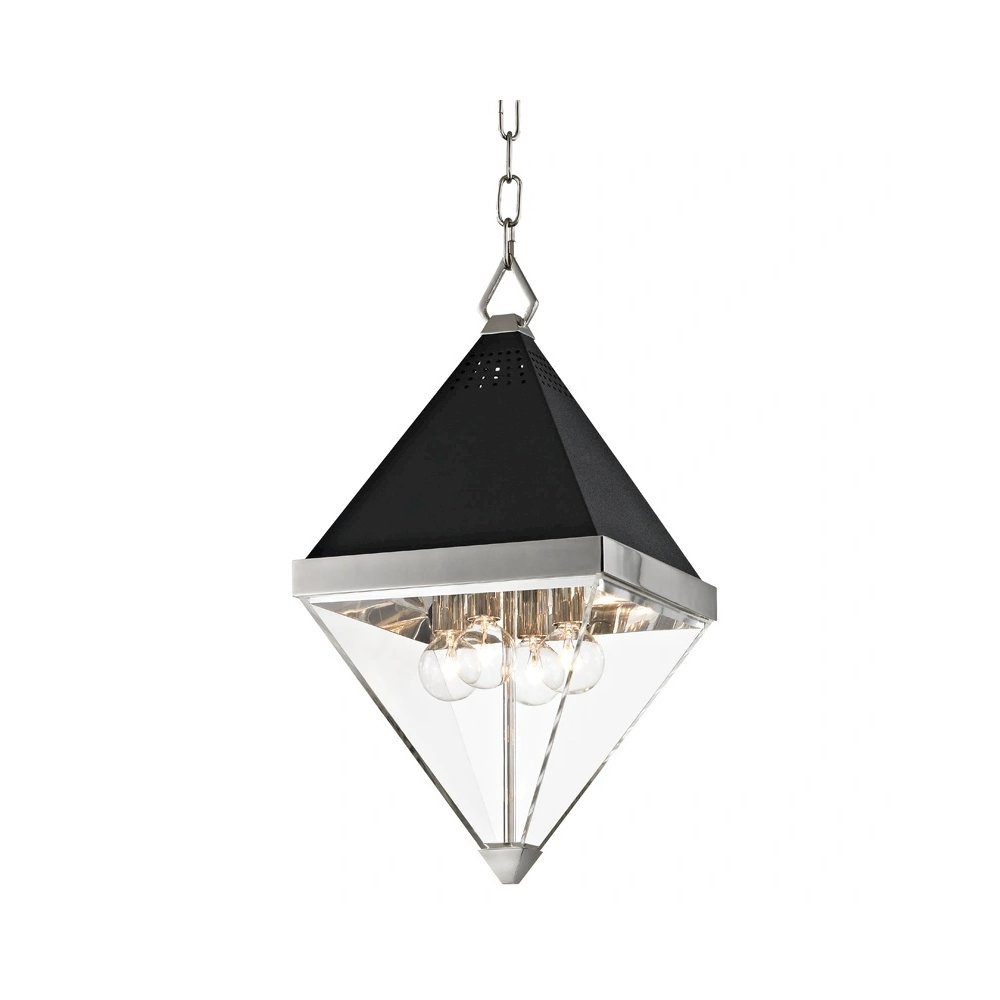 Coltrane Lantern In Polished Nickel Color. Picture 1