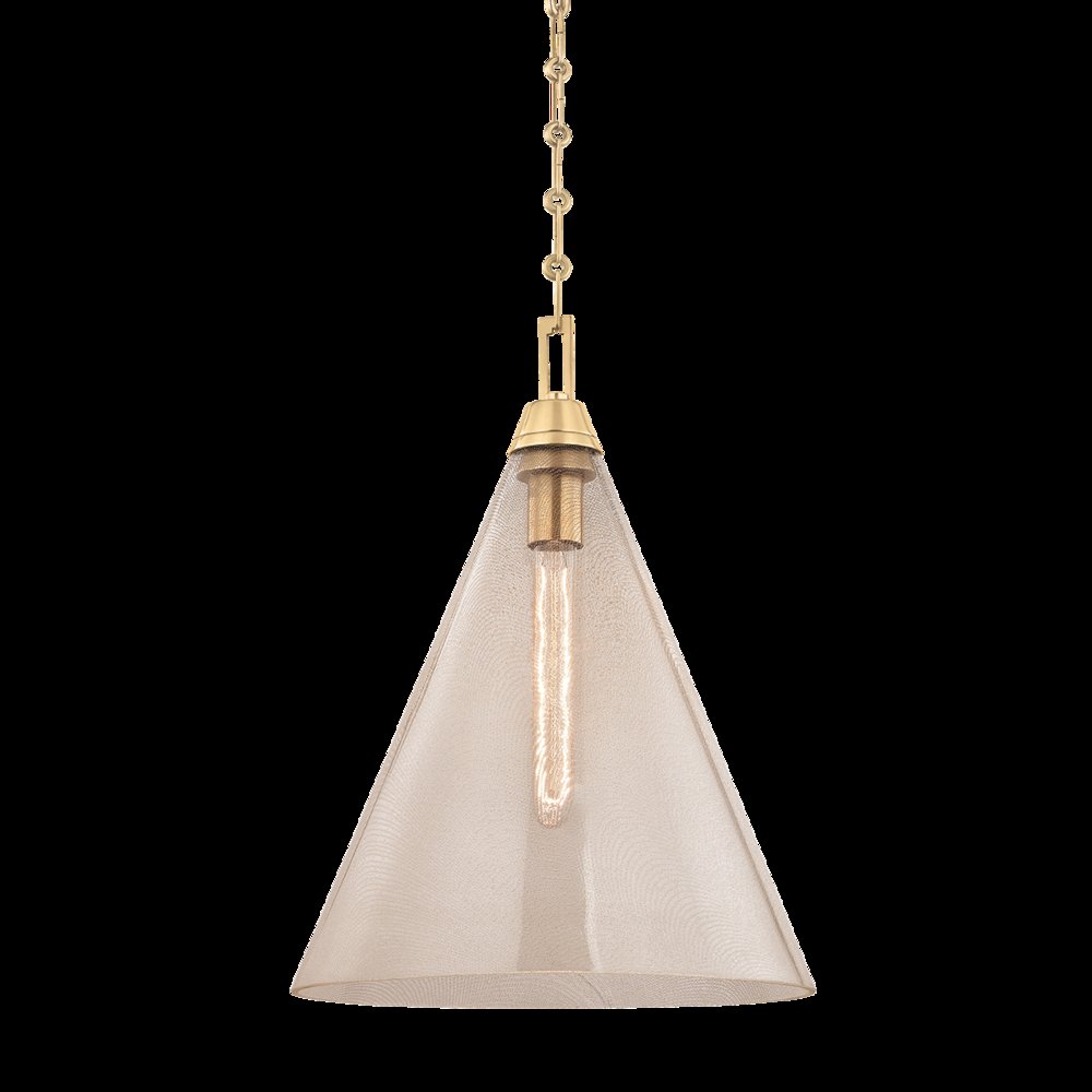 Newbury Pendant, Aged Brass. Picture 1