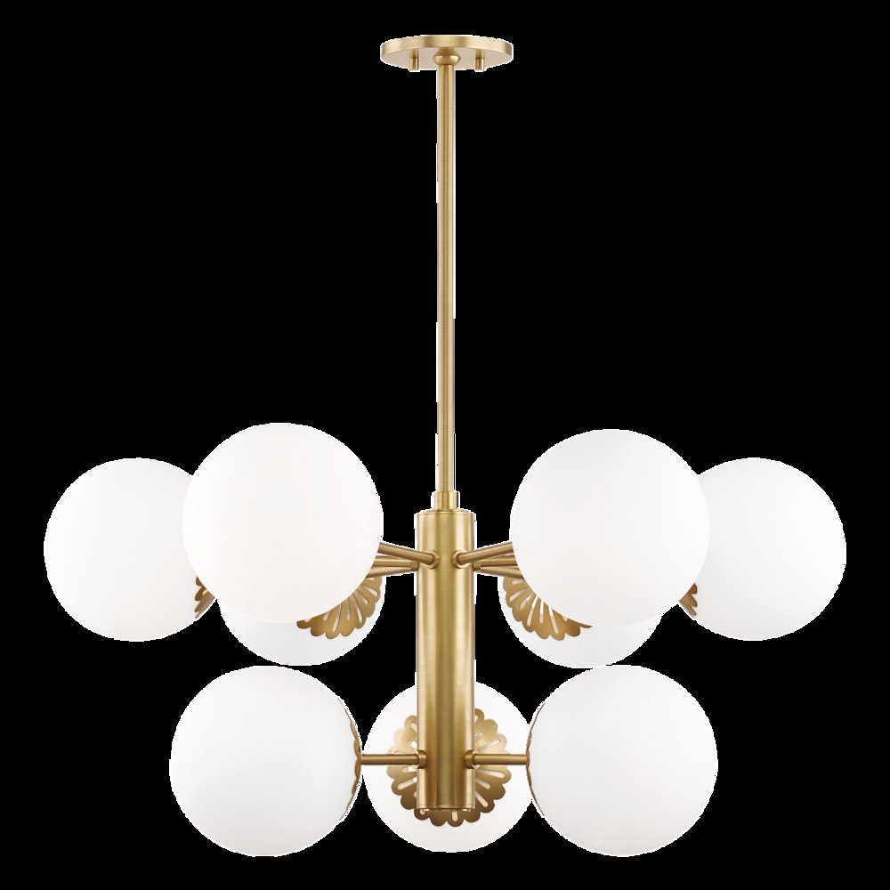 Paige Chandelier, Aged Brass. Picture 1