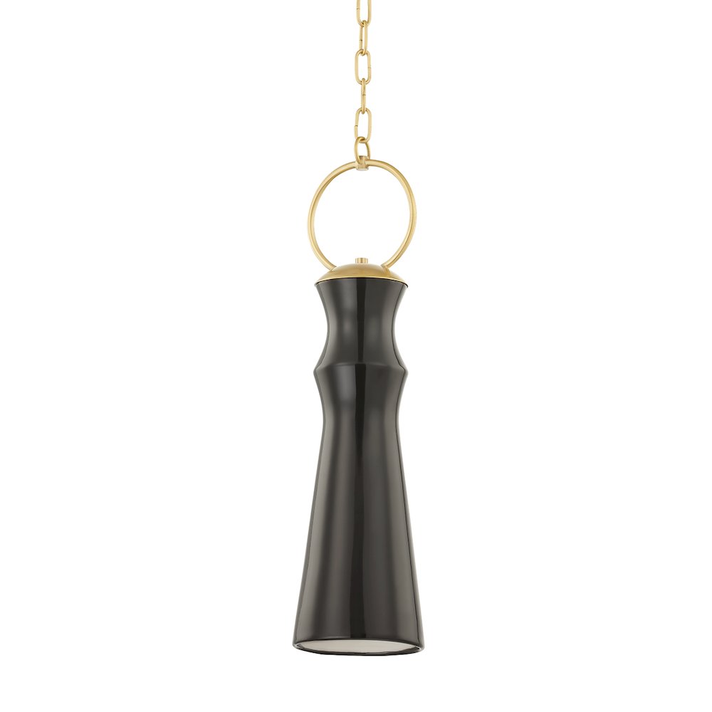Borden Pendant, Aged Brass. Picture 1