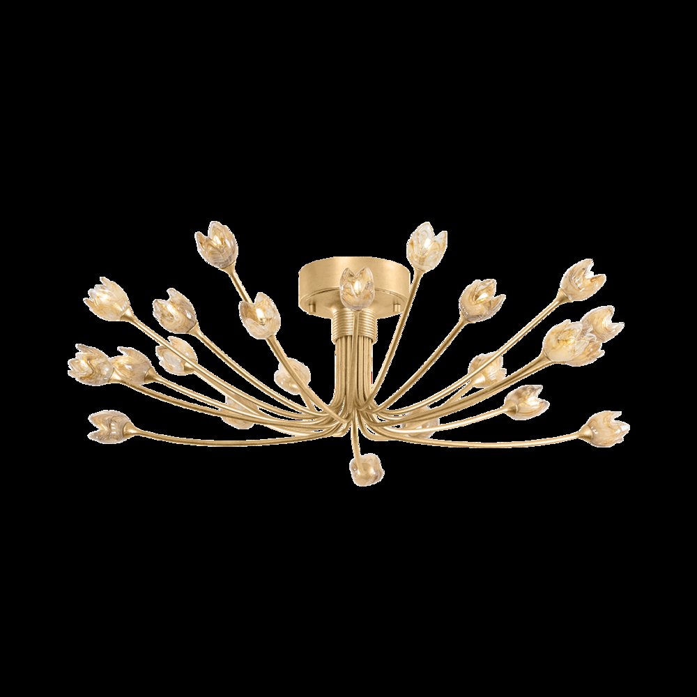 Falkirk Semi Flush, Vintage Gold Leaf. Picture 1