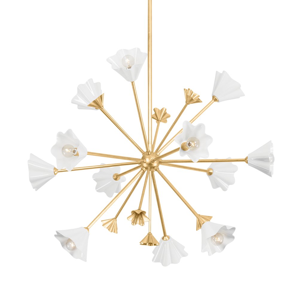 Julieta Chandelier, Vintage Gold Leaf. Picture 1