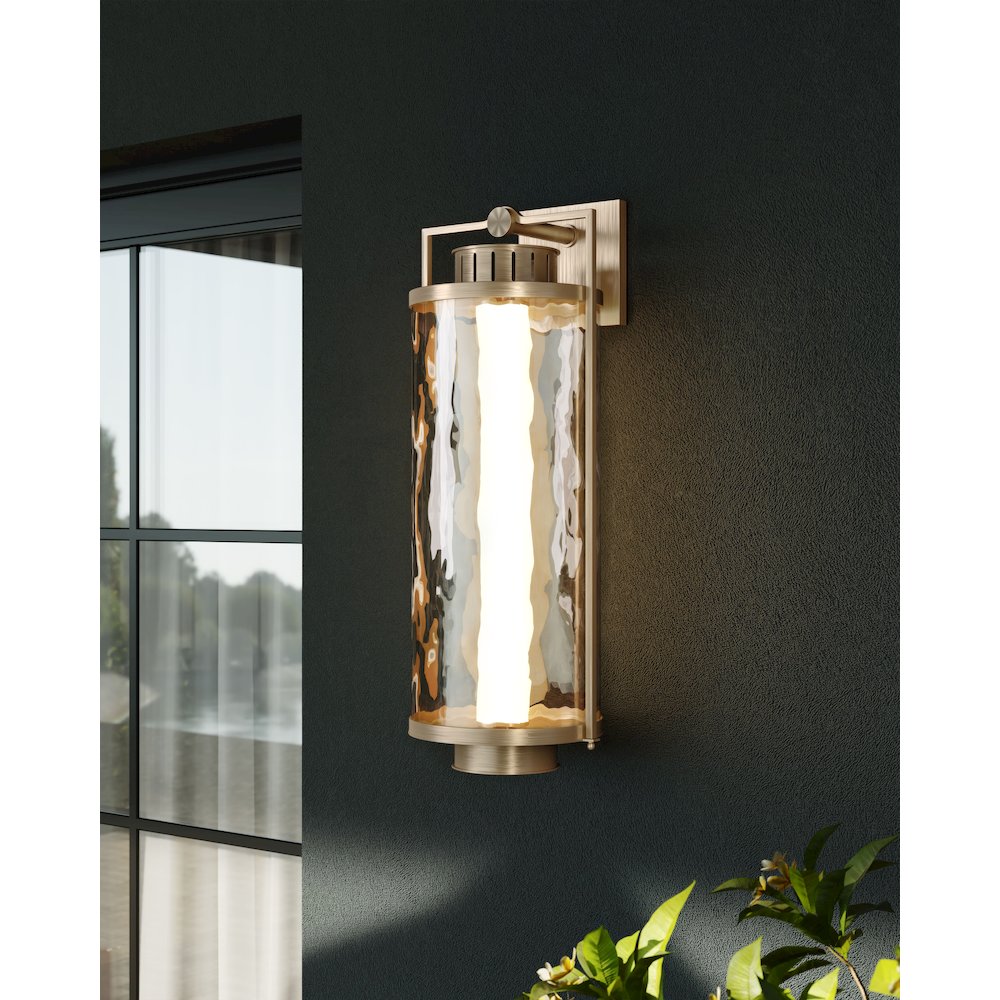 Haddock Wall Sconce, Patina Brass. Picture 2