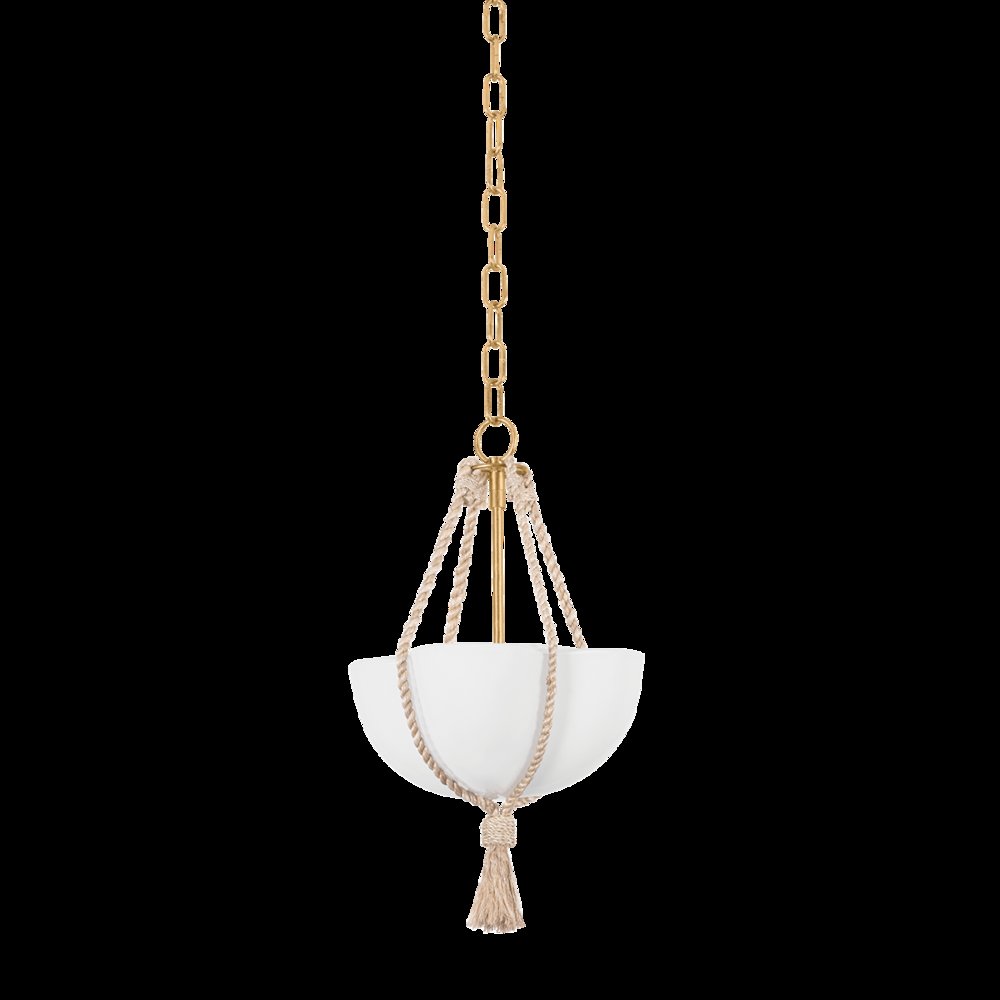 Amberley Pendant, Vintage Gold Leaf. Picture 1