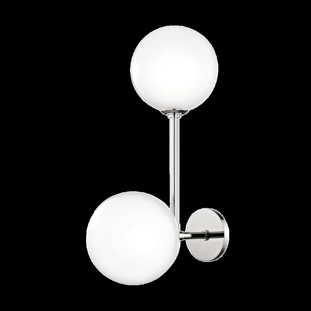 Ashleigh Wall Sconce, Polished Nickel. Picture 1
