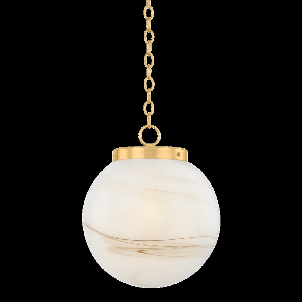 Ambra Pendant, Aged Brass. Picture 1