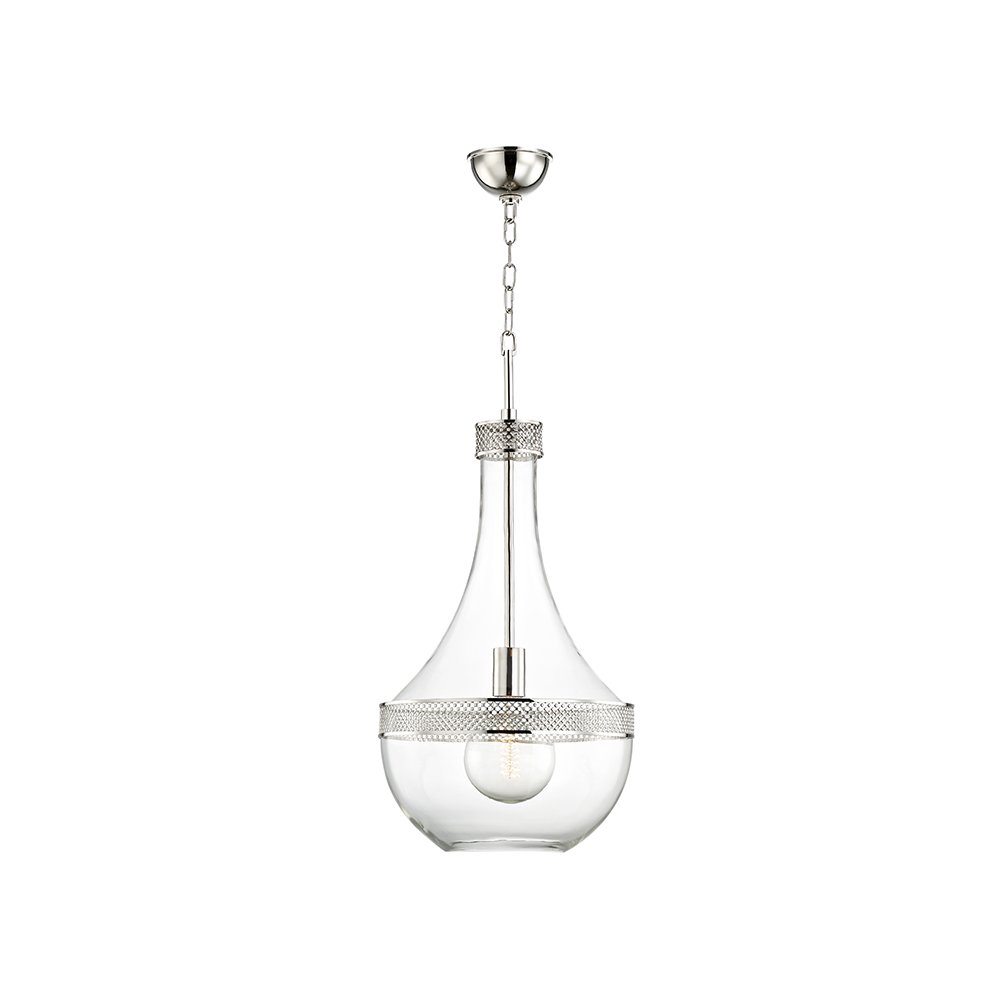 Hagen Pendant, Polished Nickel. Picture 1
