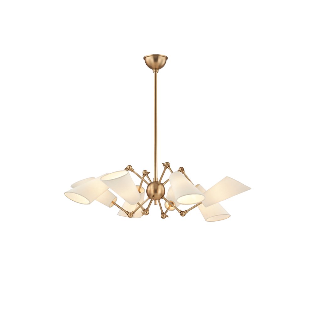 Buckingham Chandelier, Aged Brass. Picture 1
