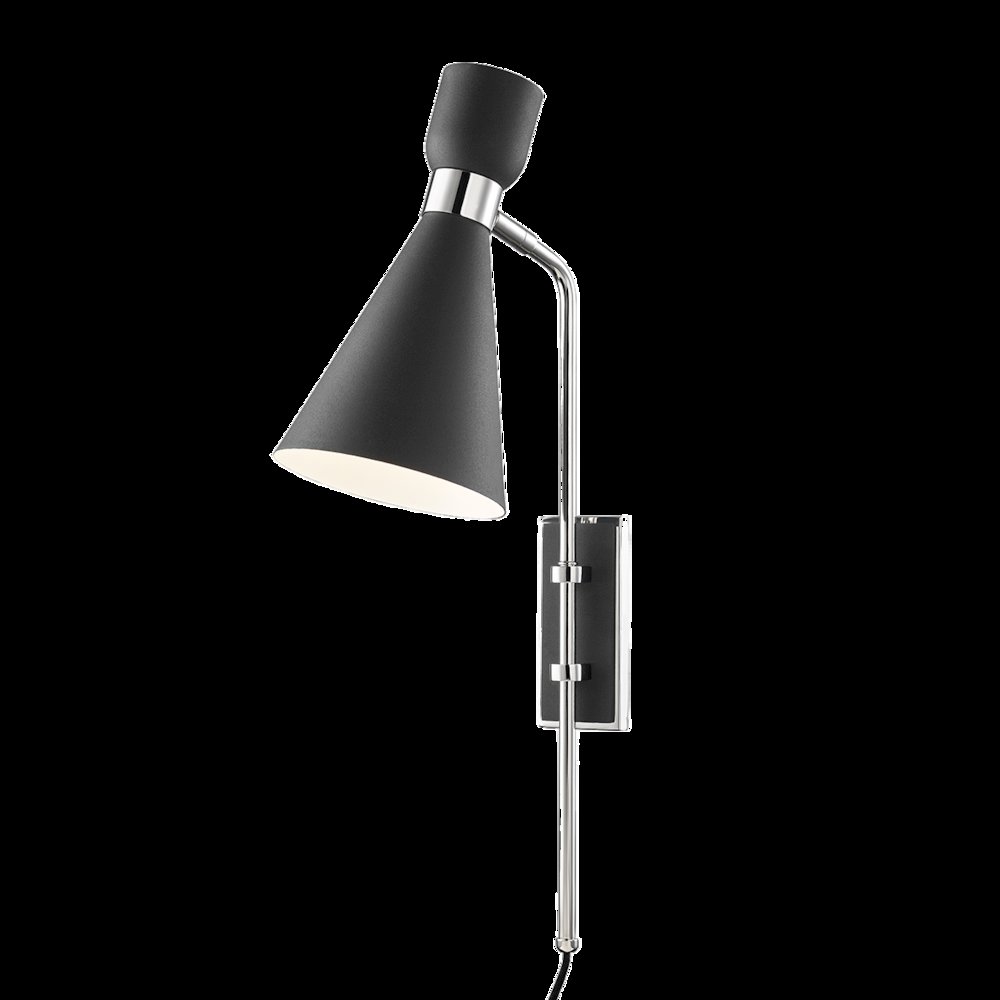 Willa Plug-In Sconce, Polished Nickel. Picture 1