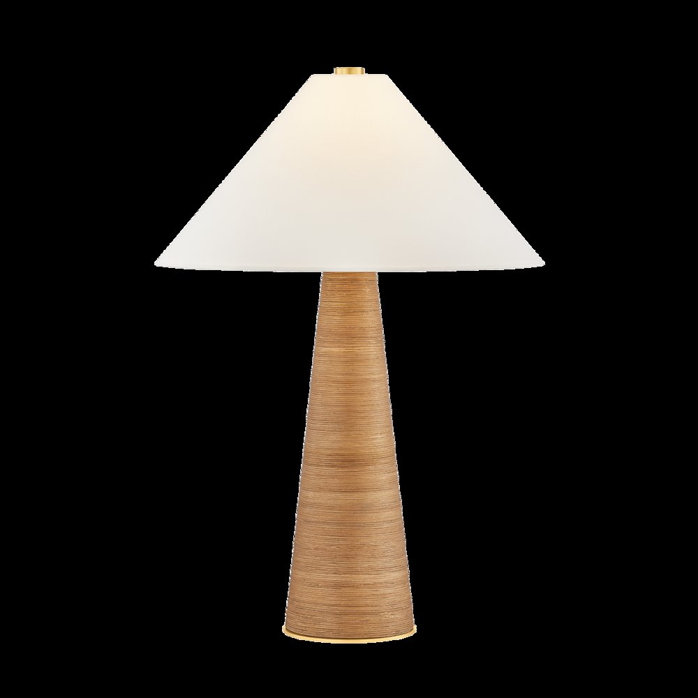 Haviland Table Lamp, Aged Brass. Picture 1