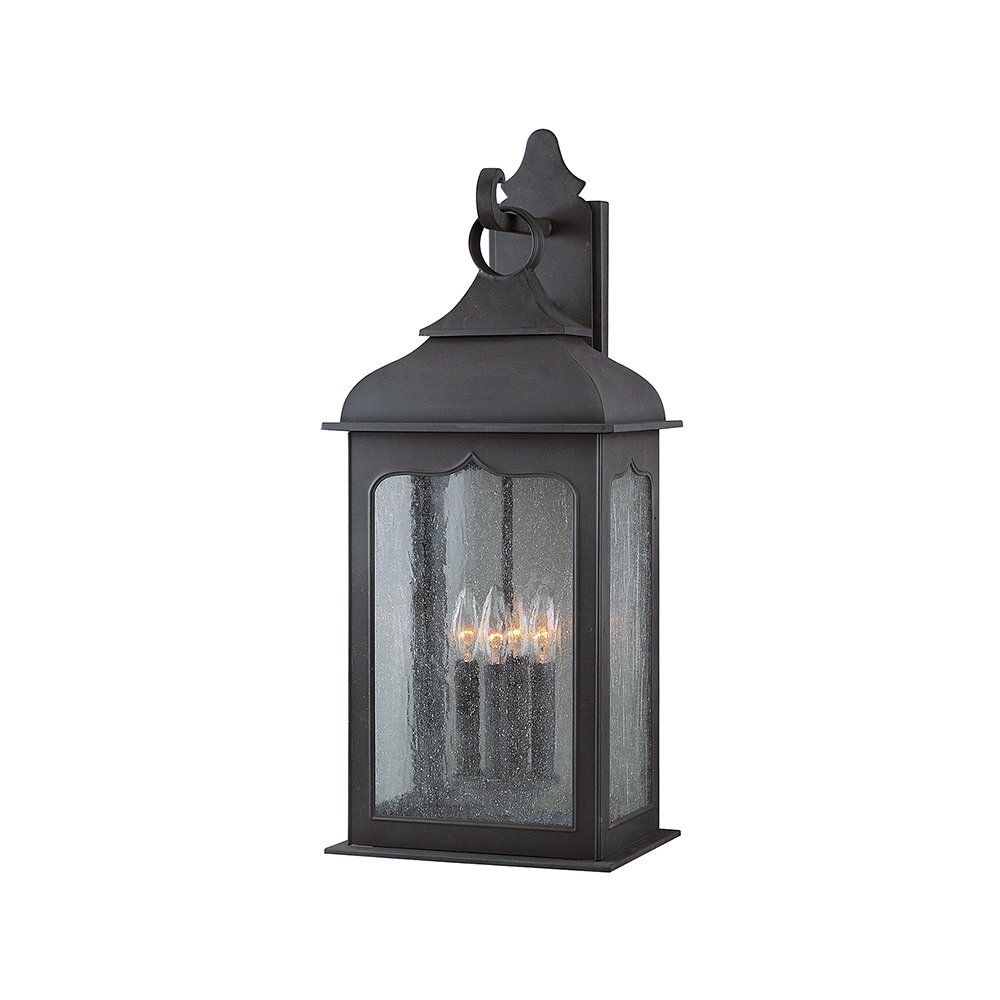 Henry Street Exterior Wall Sconce, Textured Bronze. Picture 1