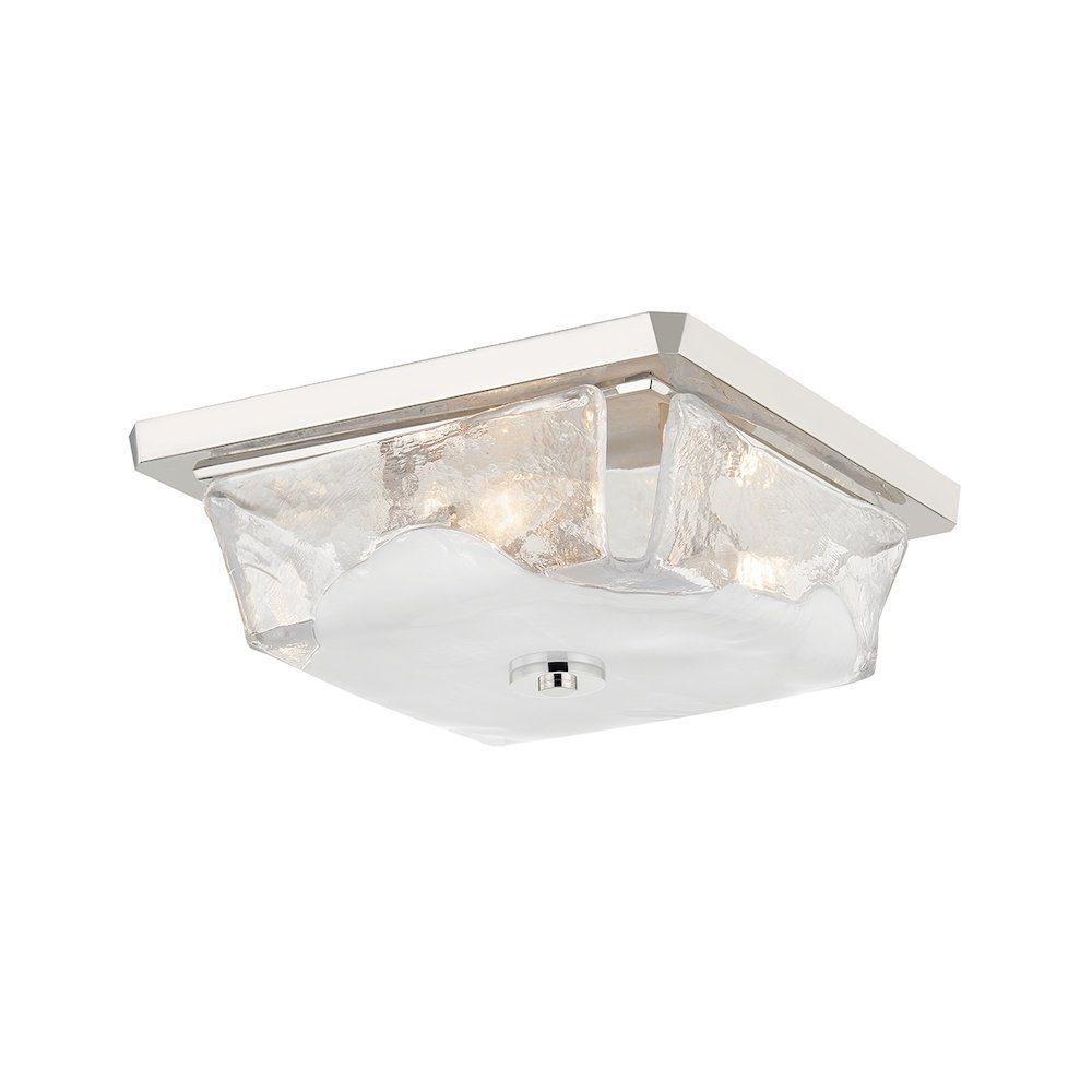 Hines Flush Mount In Polished Nickel Color. Picture 1