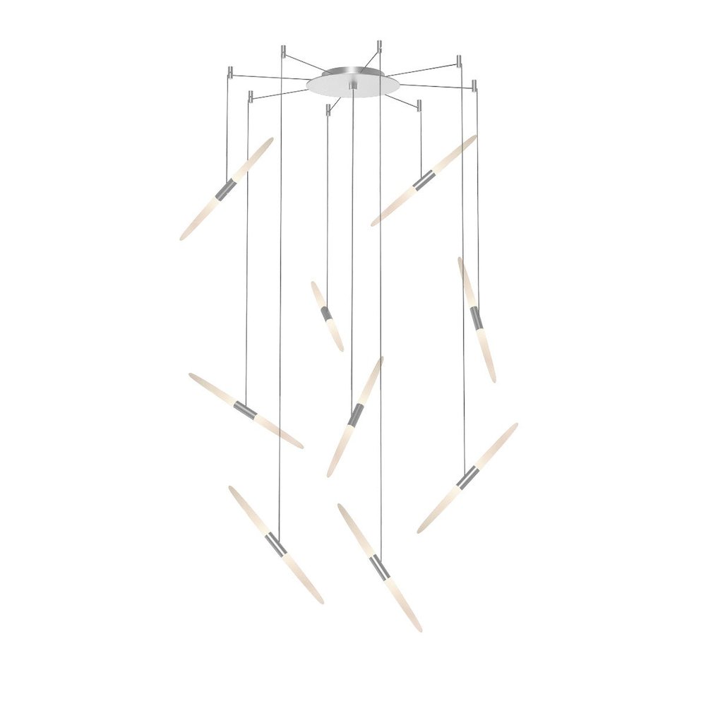 Ballet Pendant, Bright Satin Aluminum. Picture 1