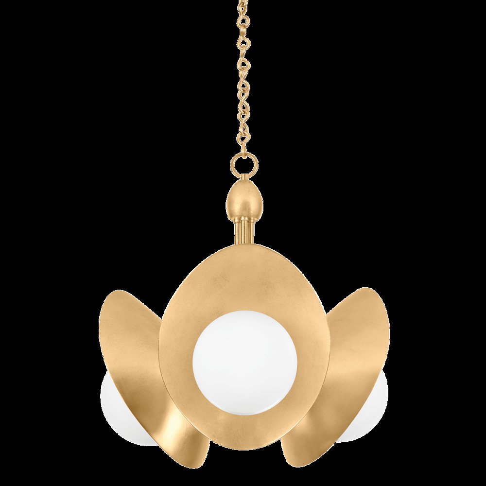 Olson Chandelier, Vintage Gold Leaf. Picture 1