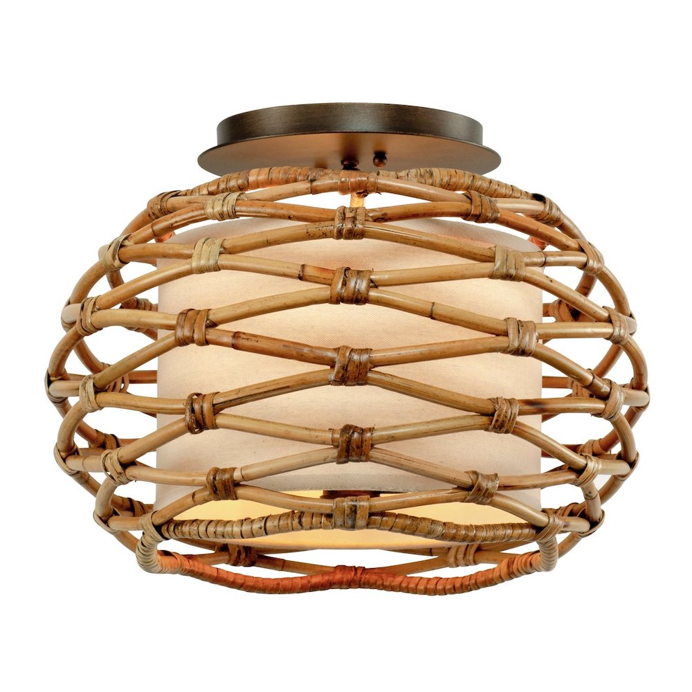 Balboa Semi Flush, Textured Bronze. Picture 1