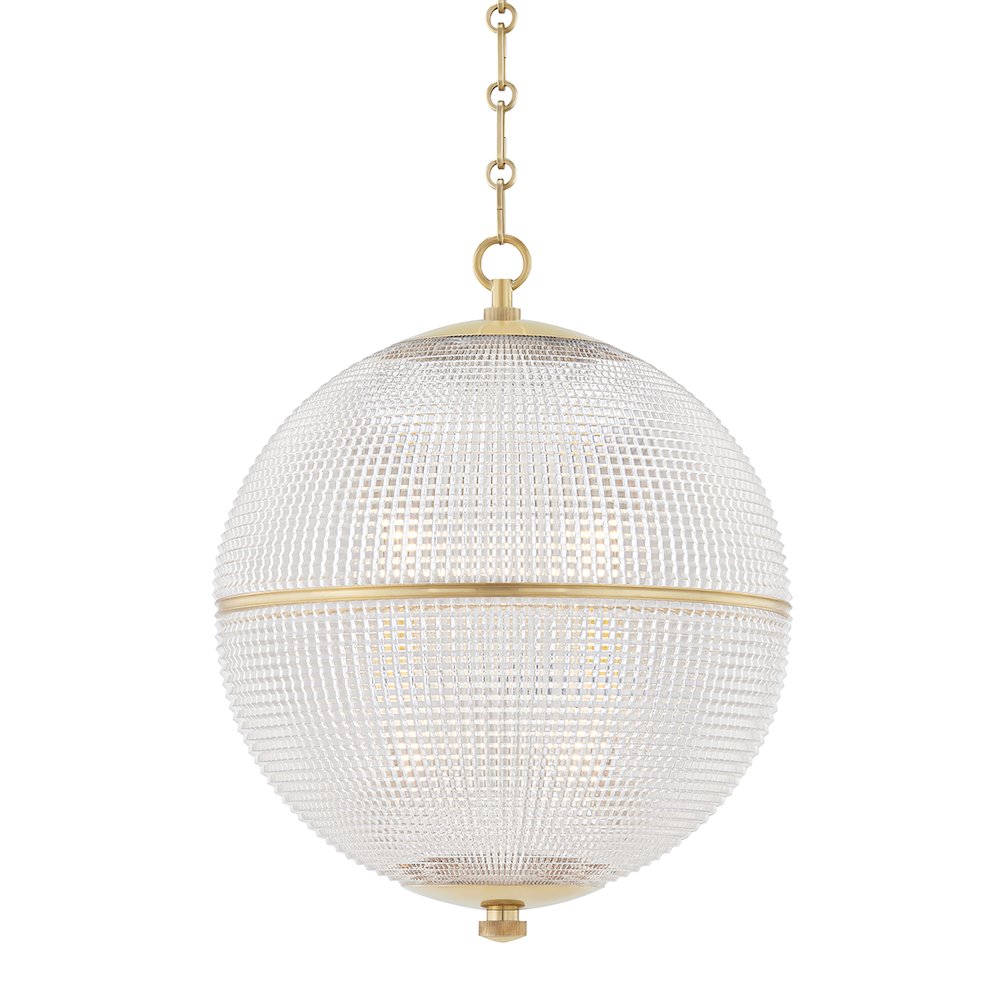 Sphere No. 3 Pendant, Aged Brass. Picture 1