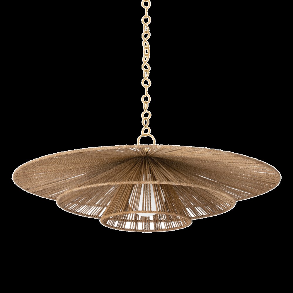 Levan Pendant, Vintage Gold Leaf. Picture 1