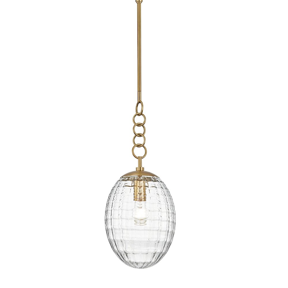 Venice Pendant In Aged Brass Color. Picture 1