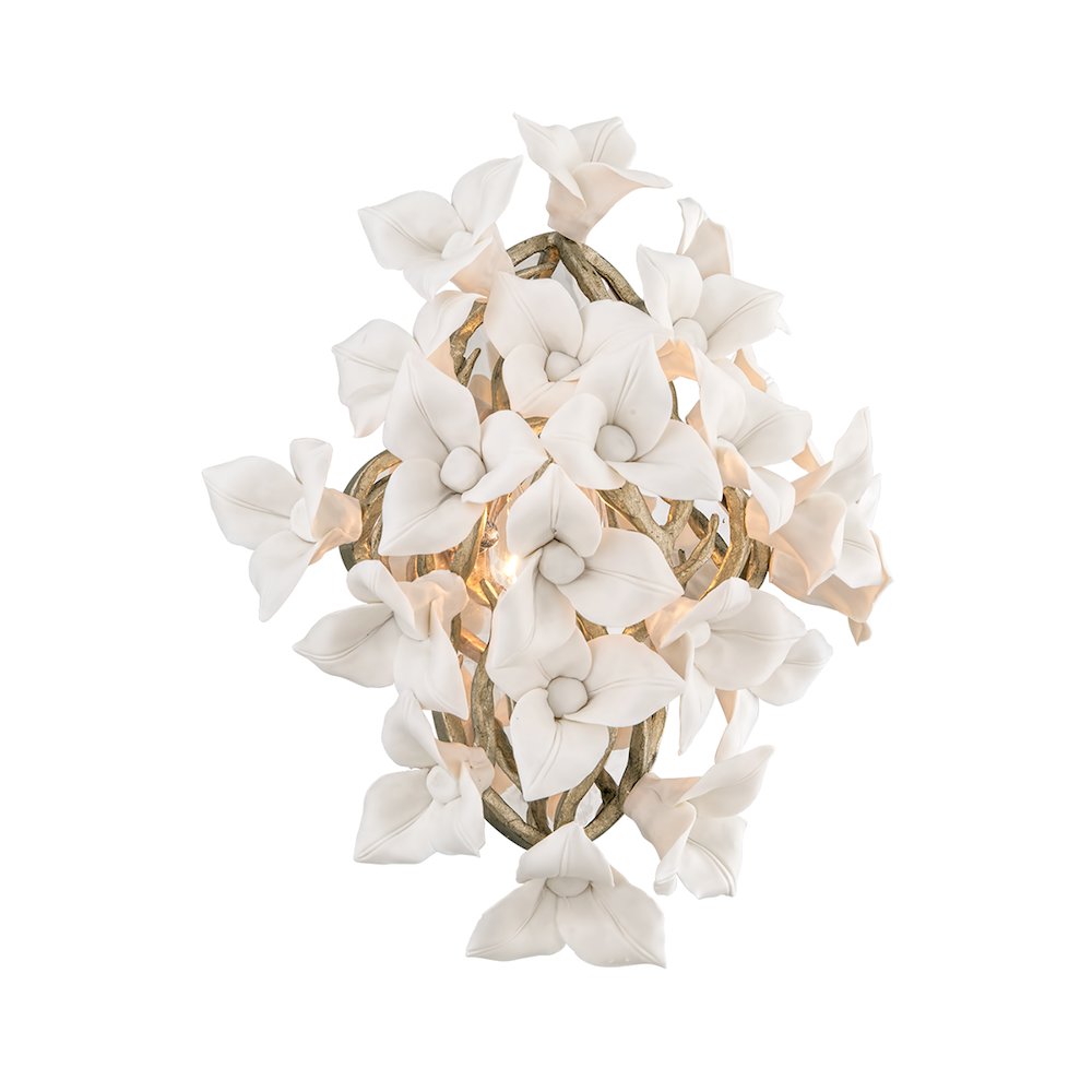 Lily Wall Sconce, Stria Gold Leaf. Picture 1