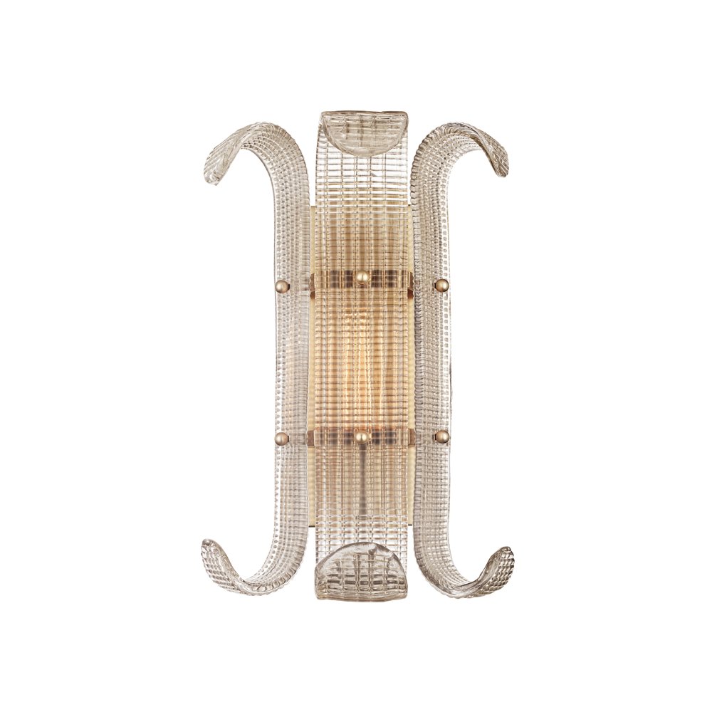 Brasher Wall Sconce, Aged Brass. Picture 1