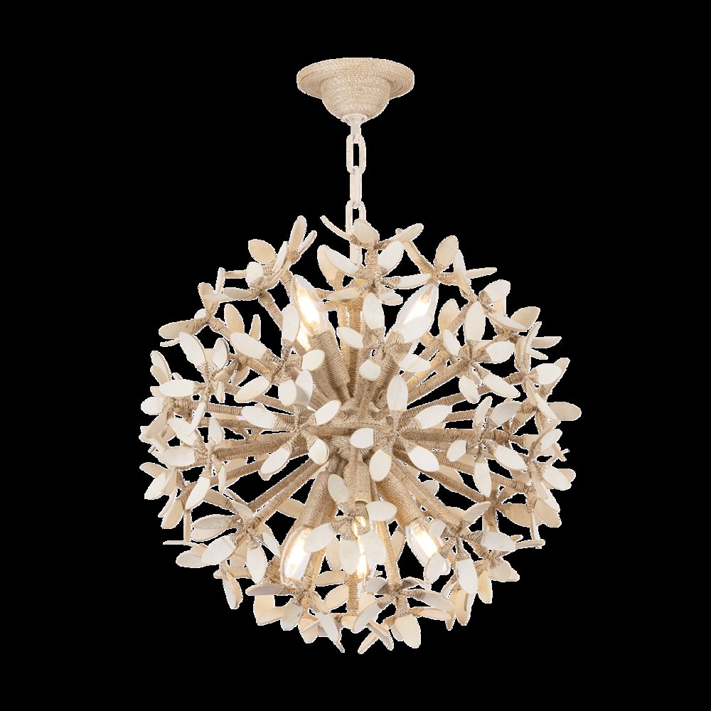 Corfu Chandelier, Ivory Coco. Picture 1