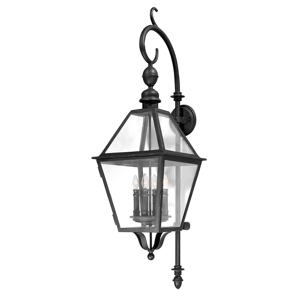 Townsend Exterior Wall Sconce, Texture Black. Picture 1