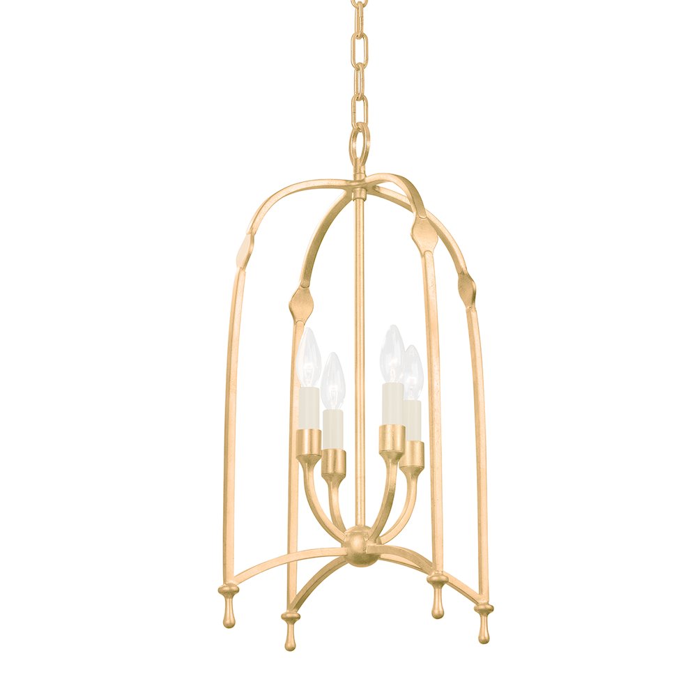 Rhett Lantern, Vintage Gold Leaf. Picture 1