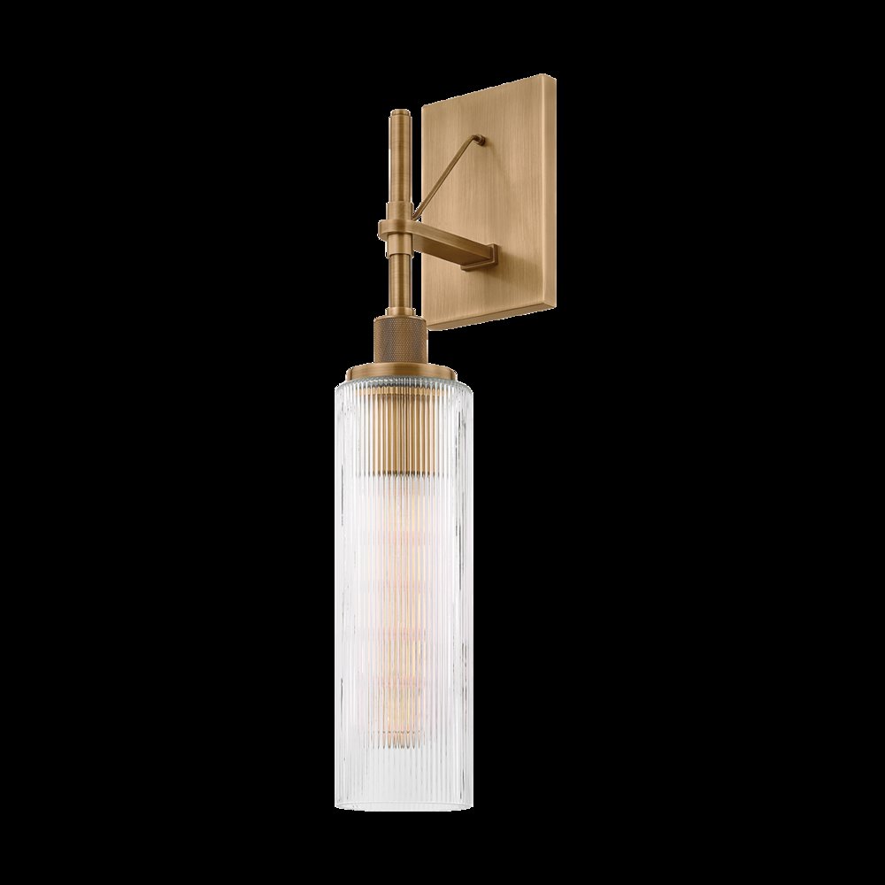 Shenandoah Exterior Wall Sconce, Patina Brass. Picture 1