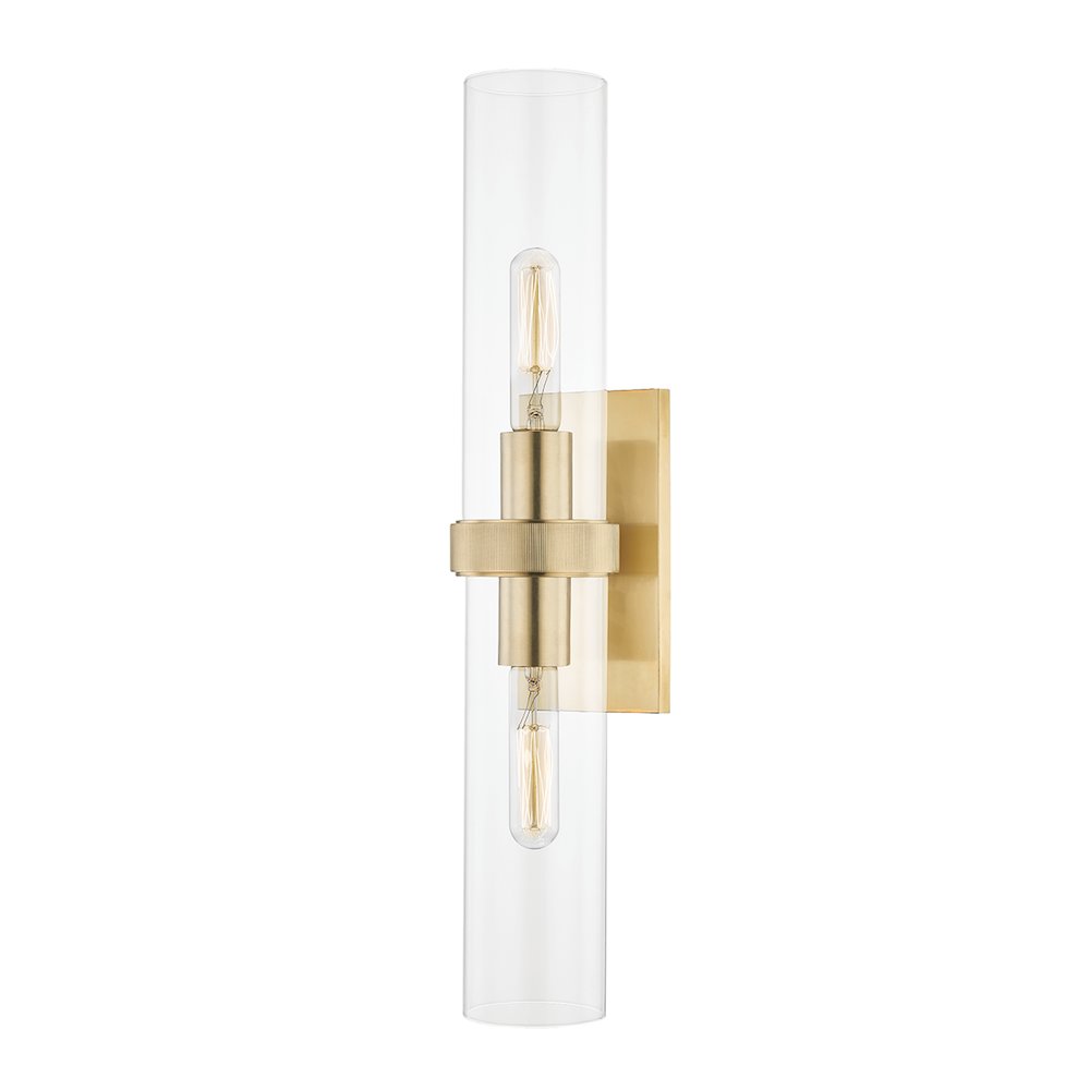 Briggs Wall Sconce, Aged Brass. Picture 1