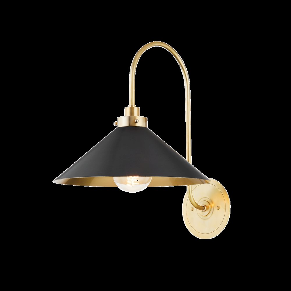 Clivedon Wall Sconce, Aged Brass. Picture 1