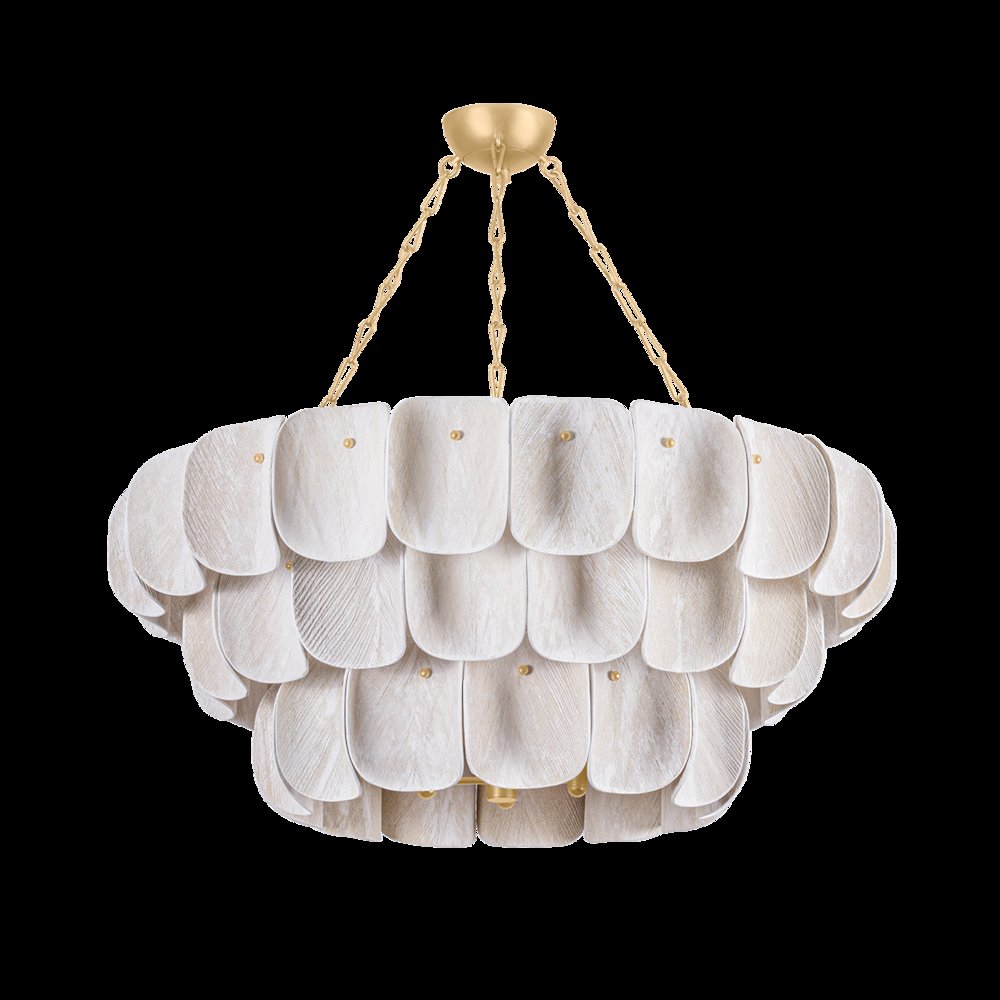 Amalfi Chandelier, Vintage Gold Leaf. Picture 1