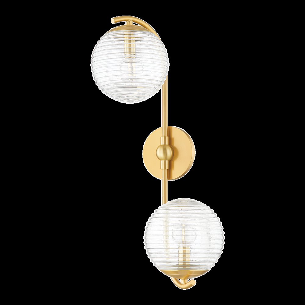 Sara Wall Sconce, Aged Brass. Picture 1