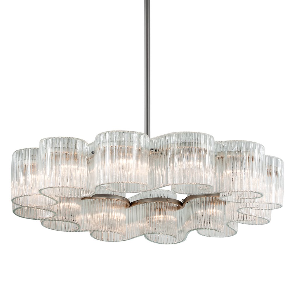 Circo Chandelier, Warm Silver Leaf. Picture 1