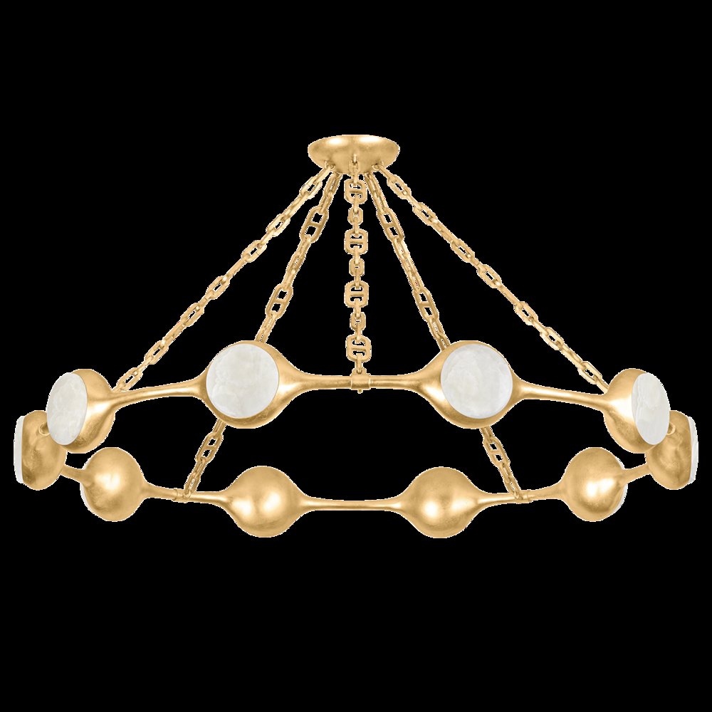 Riviere Chandelier, Vintage Gold Leaf. Picture 1