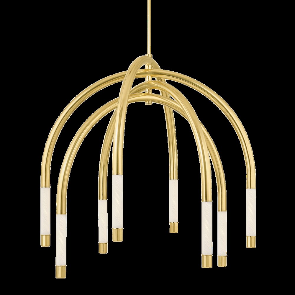 Zeme Chandelier, Vintage Polished Brass. Picture 1