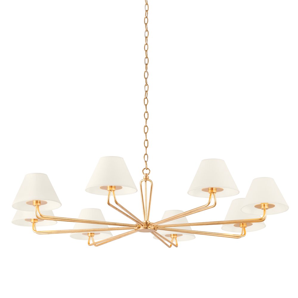 Ozias Chandelier, Vintage Gold Leaf. Picture 1