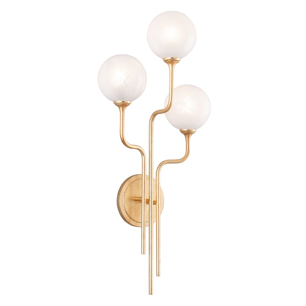Onyx Wall Sconce, Vintage Gold Leaf. Picture 1