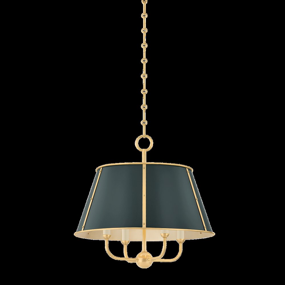 Cambridge Chandelier, Aged Brass. Picture 1