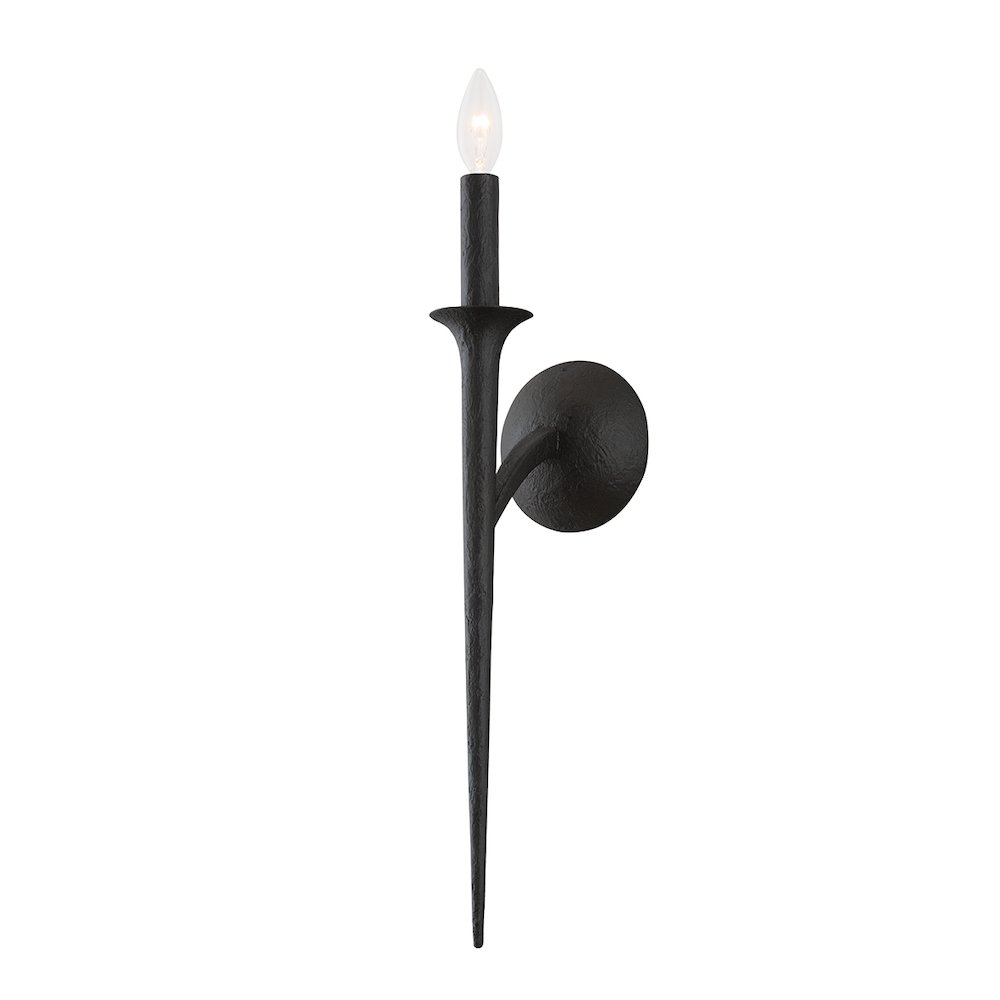 Luca Wall Sconce, Black Iron. Picture 1