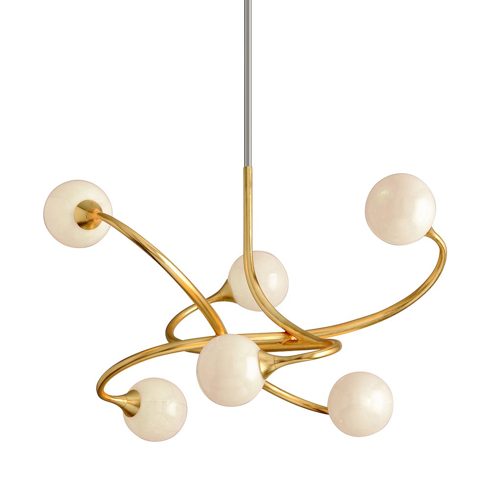 Signature Chandelier, Gold Leaf. Picture 1